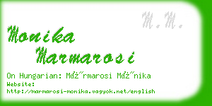 monika marmarosi business card